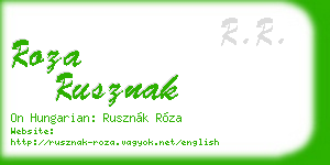 roza rusznak business card