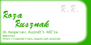 roza rusznak business card